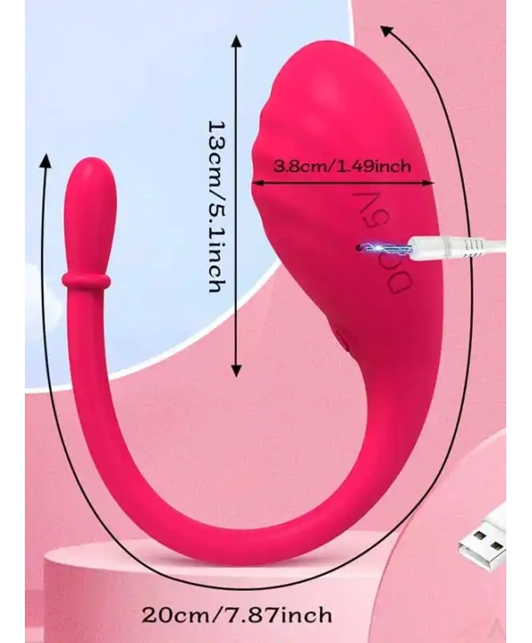 204507-TELEFON KONTROLLÜ GİYİLEBİLİR VİBRATÖR -PEMBE