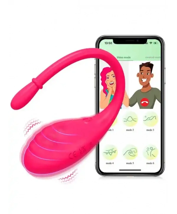 204507-TELEFON KONTROLLÜ GİYİLEBİLİR VİBRATÖR -PEMBE