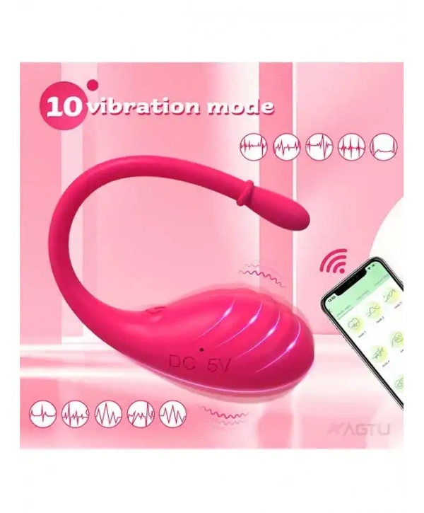 204507-TELEFON KONTROLLÜ GİYİLEBİLİR VİBRATÖR -PEMBE