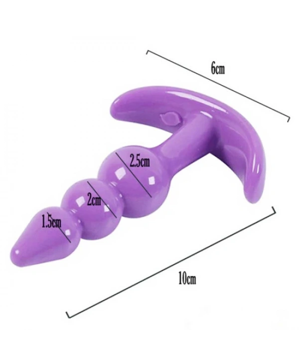 3 Boğumlu Silikon Anal Tıkaç