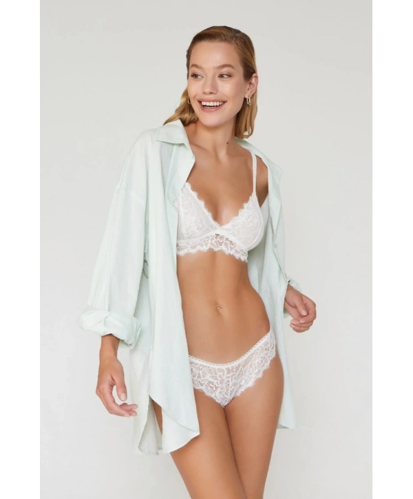 551 Marlin Dantelli Ekru Bralet Takım