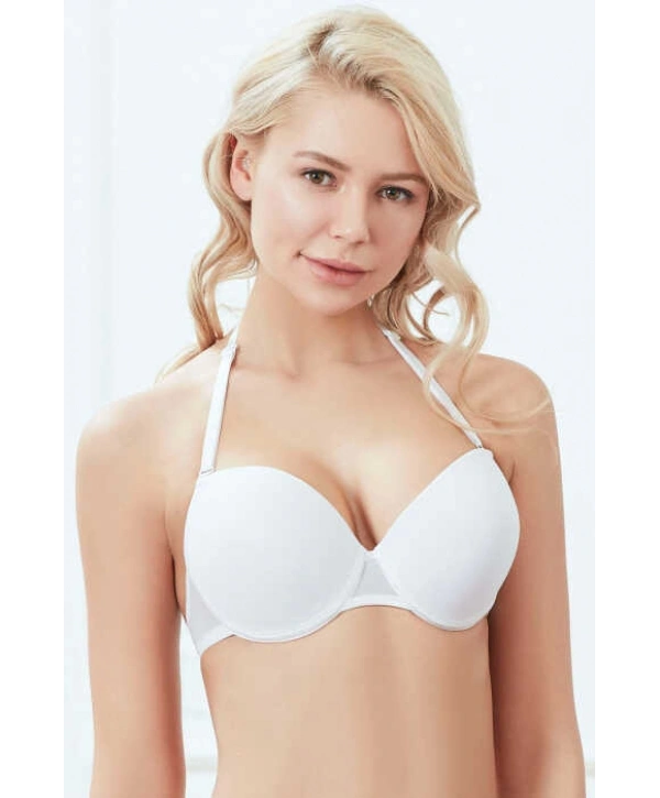 Kadın Balenli Desteksiz Dolgulu Askıları Çıkabilen Sırtı Şeffaf Sırt Dekoltesi Sütyeni (3747)