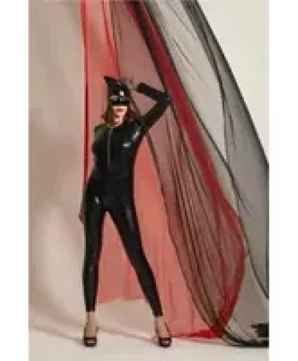 Deri Kedi Kız Kostümü 6330