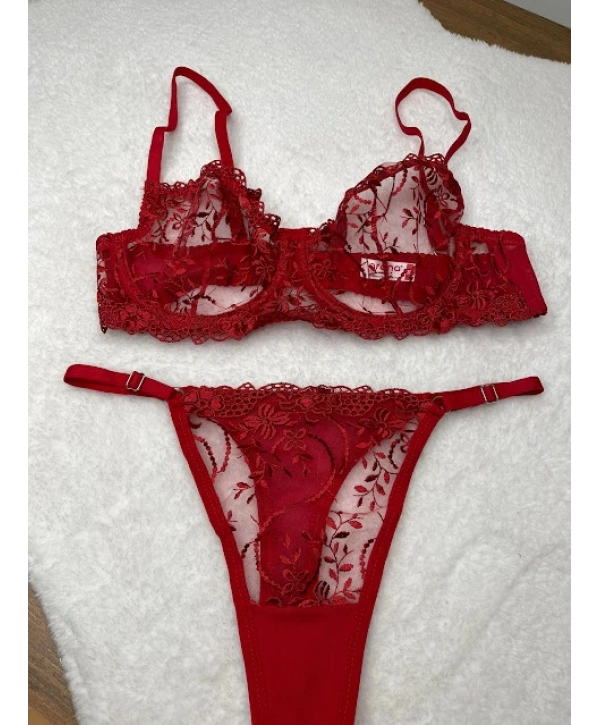 ALES BUTİK TRANSPARAN DANTELLİ İÇ GİYİM TAKIM