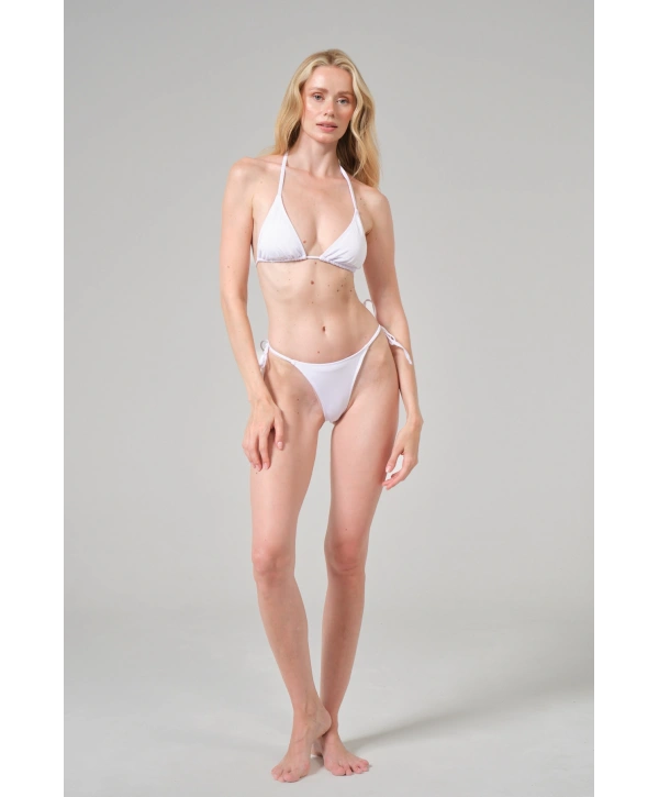 Alesbutik Beyaz Boyunda Bağlamalı Bikini