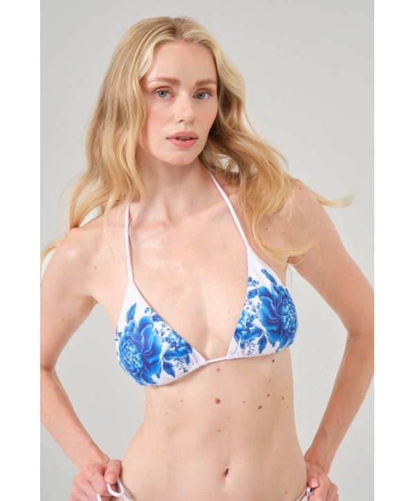 Alesbutik Desenli 3lü Bikini Takım
