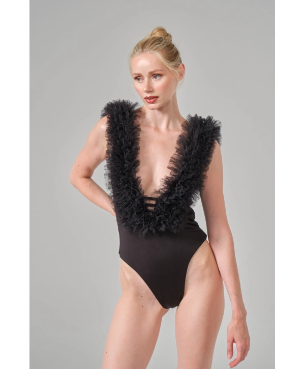 Alesbutik Fırfırlı Bodysuit