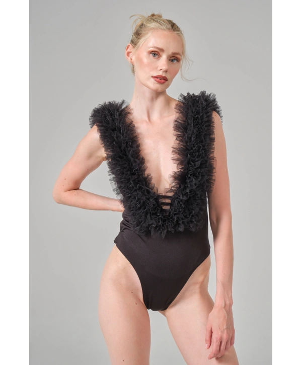 Alesbutik Fırfırlı Bodysuit