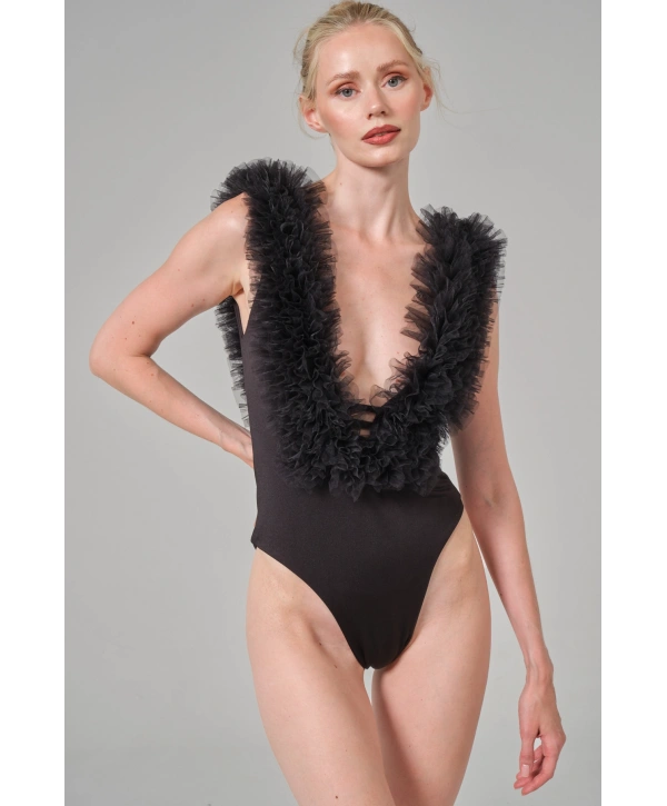 Alesbutik Fırfırlı Bodysuit