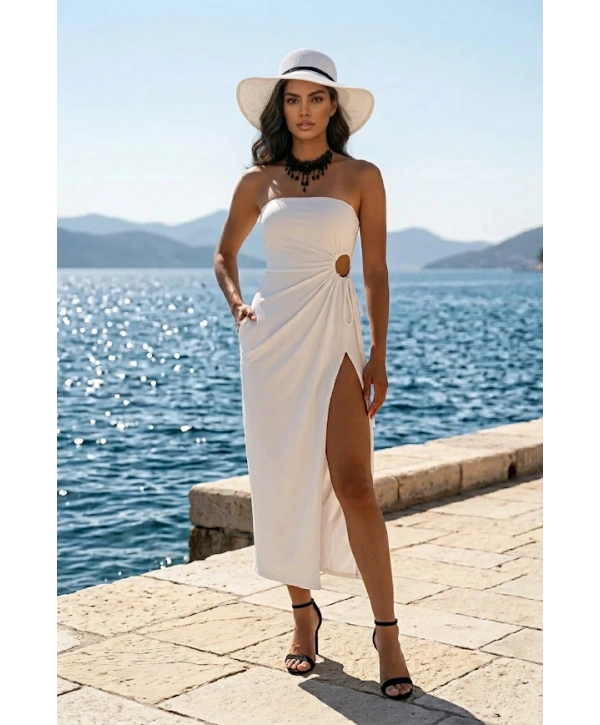 Alesbutik Uzun Yırtmaçlı Elbise
