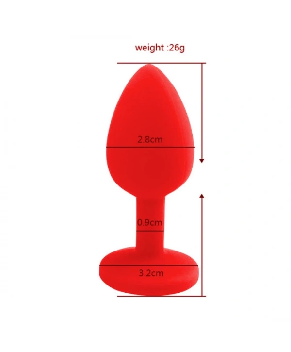 Backpart Taşlı Silikon Anal Tıkaç