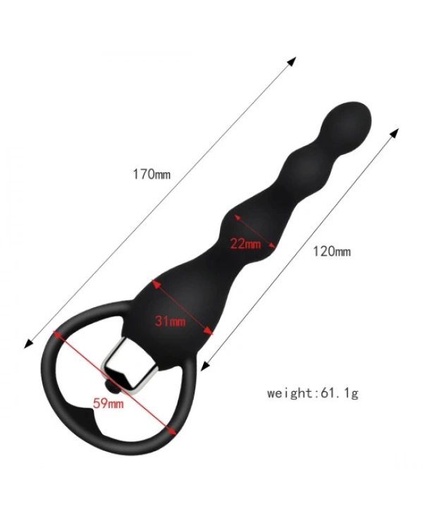 Backpart Titreşimli Boğumlu Halkalı Anal Tıkaç