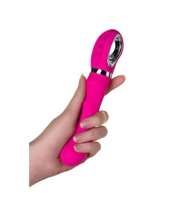 Boğumlu Tutma Kulplu 10 Modlu Çok Fonksiyonlu Modern Vibratör 20cm Pembe