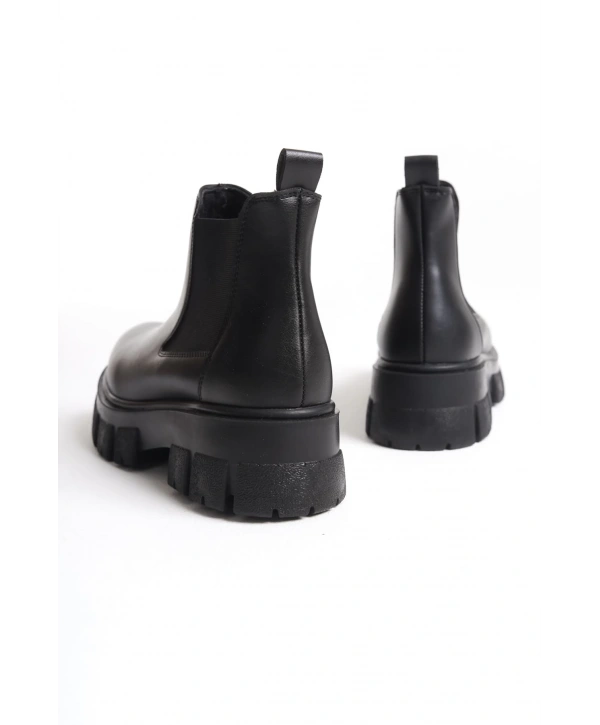 Siyah Deri Bot