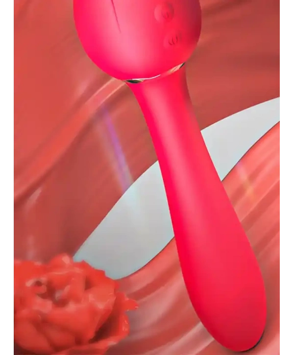 EROJEN BÖLGE ETKİLİ ÇİFT TARAFLI ŞARJLI VİBRATÖR -KIRMIZI