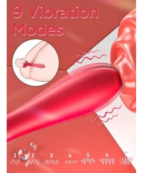 EROJEN BÖLGE ETKİLİ ÇİFT TARAFLI ŞARJLI VİBRATÖR -KIRMIZI