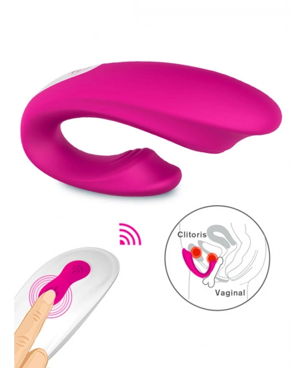 S111-2-ŞARJLI UZAKTAN KUMANDALI VİBRATÖR -PEMBE