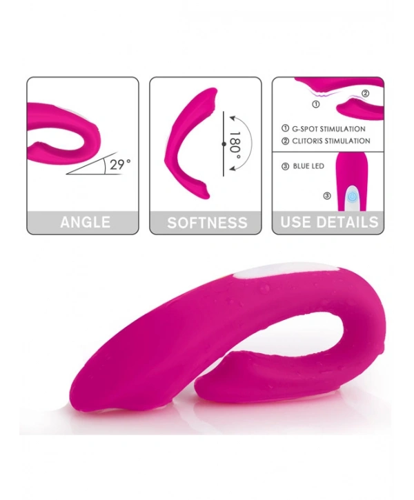 S111-2-ŞARJLI UZAKTAN KUMANDALI VİBRATÖR -PEMBE