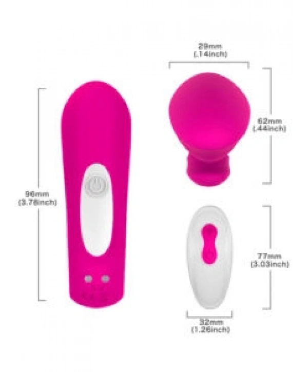 S111-2-ŞARJLI UZAKTAN KUMANDALI VİBRATÖR -PEMBE