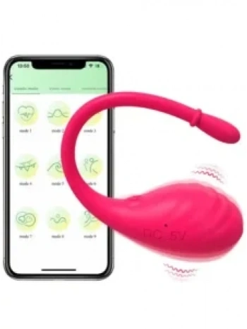 204507-TELEFON KONTROLLÜ GİYİLEBİLİR VİBRATÖR -PEMBE