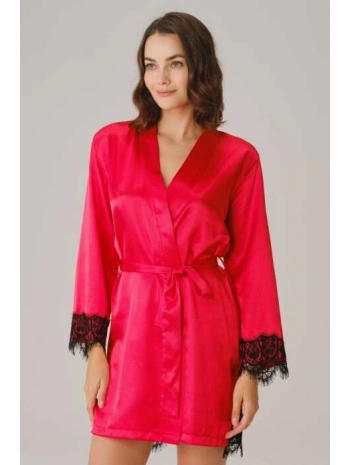 Kadın Saten Sırt Detaylı Dantelli Sabahlık ve String Takım (5738)