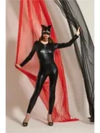 Deri Kedi Kız Kostümü 6330