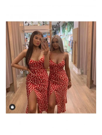 Puantiyeli Askılı Elbise