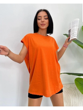 sıfır kol oversize tişört