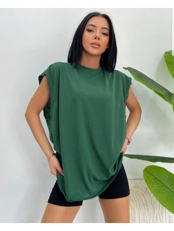 sıfır kol oversize tişört