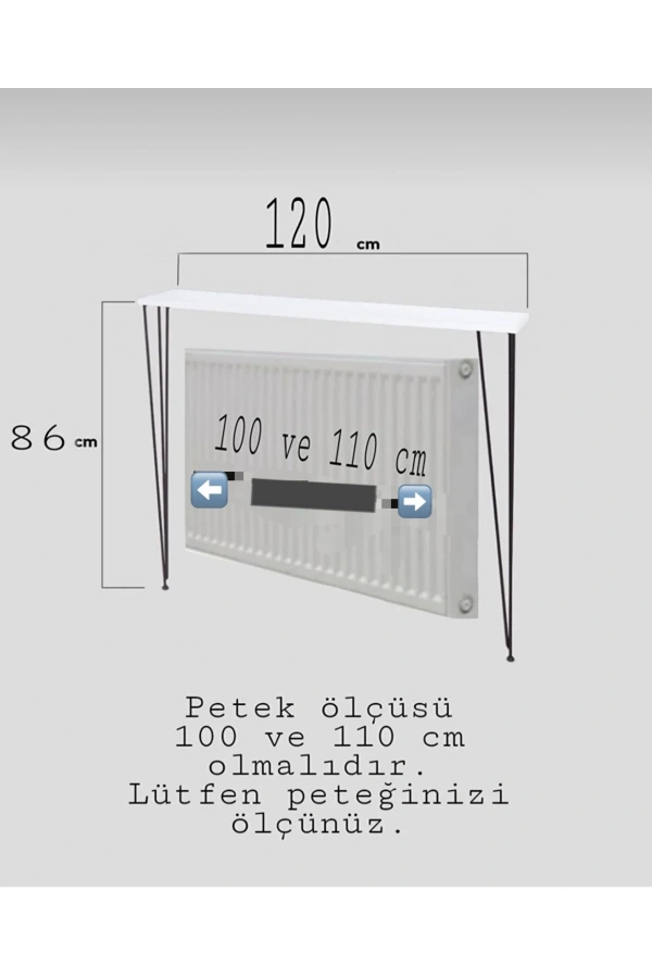 120 Cm Oval Kenar Petek Üstü Dresuar Atlantik Çam Gold Ayak