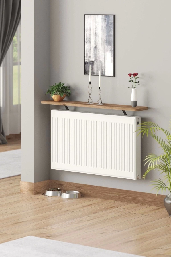 Oval Kenar Atlantik Çam 80 Cm Petek Üstü Uçan Raf Dresuar