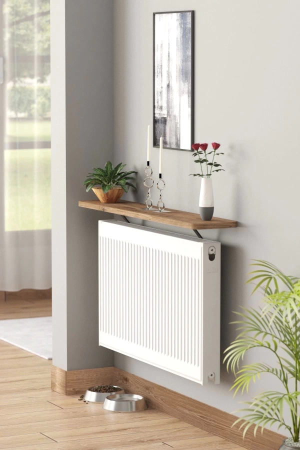 Oval Kenar Atlantik Çam 60 Cm Petek Üstü Uçan Raf Dresuar