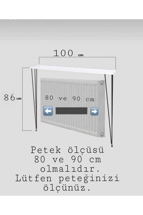Yarım Ay Oval Kenar Dresuar Atlantik Çam 100cm Siyah Ayak