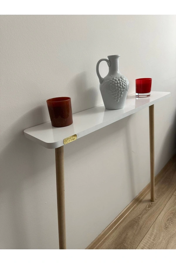 Dresuar Ahşap Ayaklı 80 cm Petek Üstü Raf