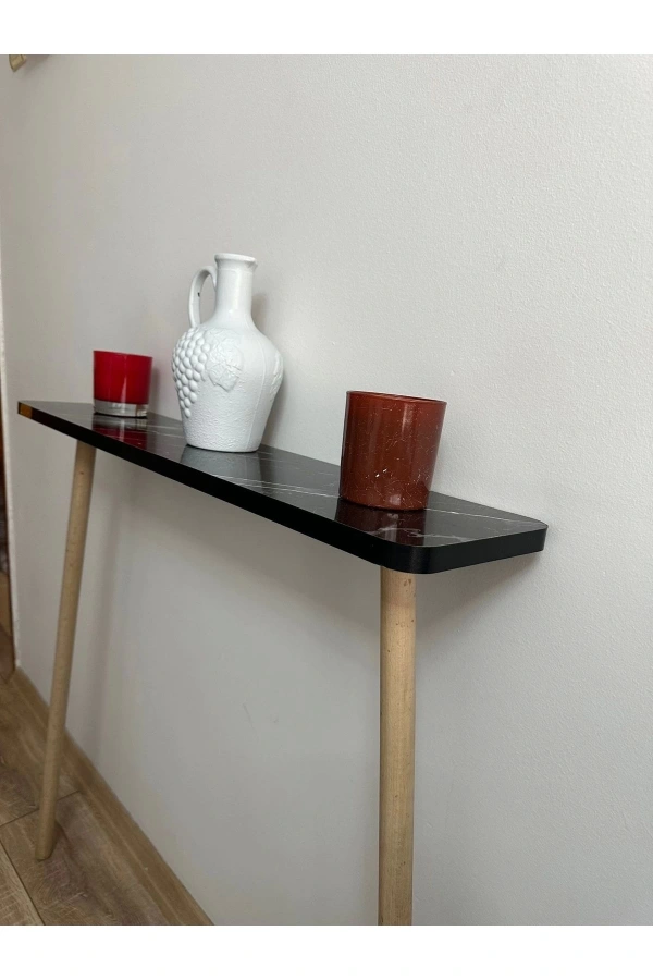 Dresuar Ahşap Ayaklı 80 cm Petek Üstü Raf