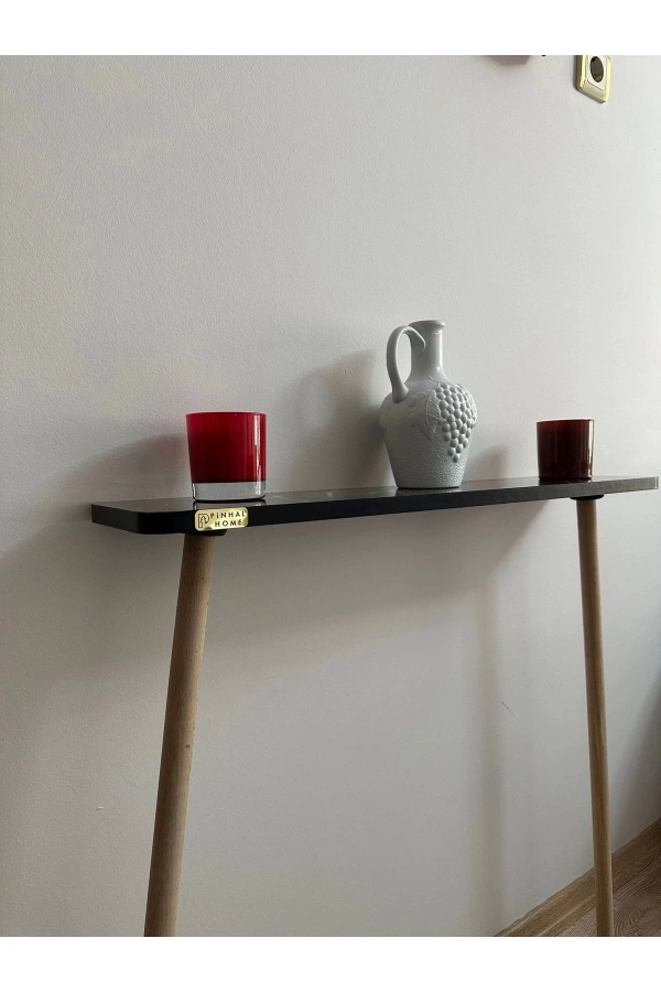 Dresuar Ahşap Ayaklı 100 cm Petek Üstü Raf