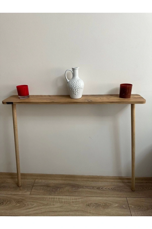 Dresuar Ahşap Ayaklı 120 cm Petek Üstü Raf