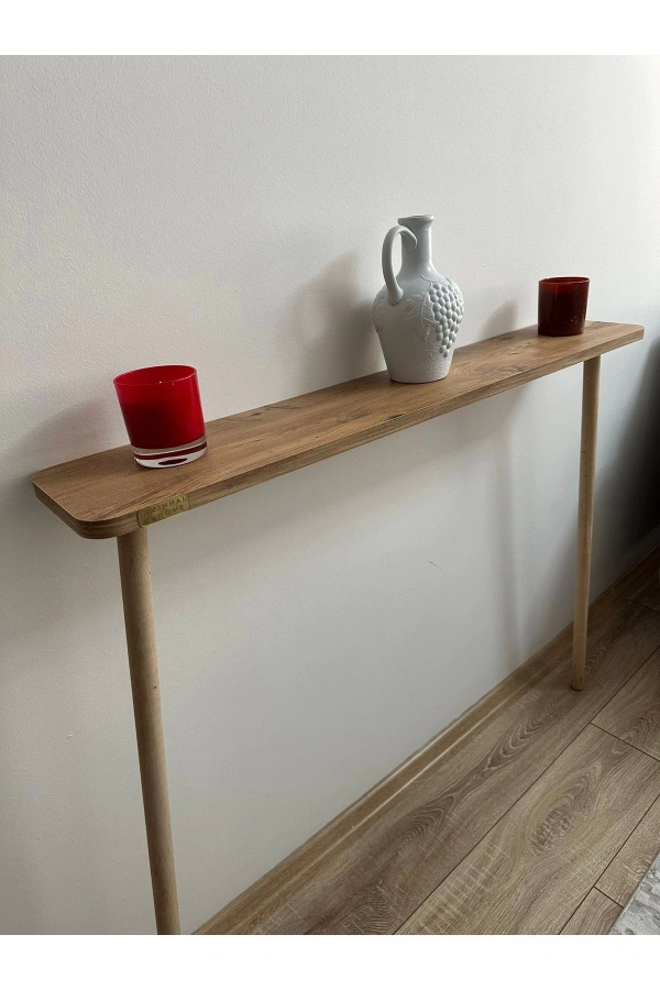 Dresuar Ahşap Ayaklı 120 cm Petek Üstü Raf