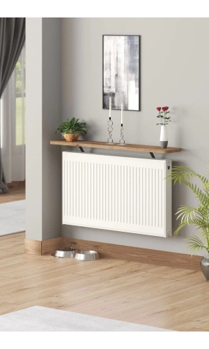 Oval Kenar Atlantik Çam 80 Cm Petek Üstü Uçan Raf Dresuar