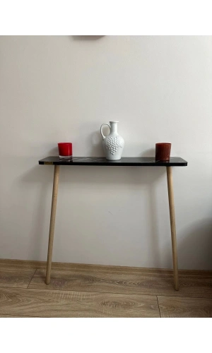 Dresuar Ahşap Ayaklı 80 cm Petek Üstü Raf