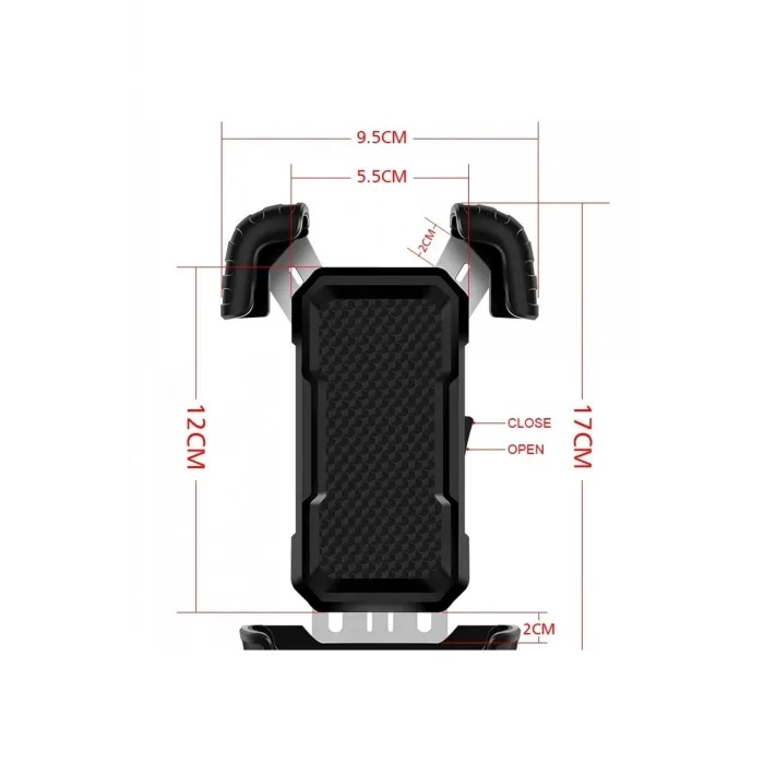 360° Derece Ayarlanabilen Gidon Bağlantılı Bisiklet Motosiklet İçin Abs 4-7.8″ İnç Telefon Tutucu