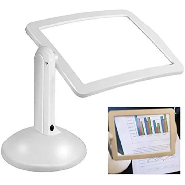 3x  360 Derece Döndürme Ekranlı, Çok Fonksiyonlu Masaüstü Büyüteç 3x