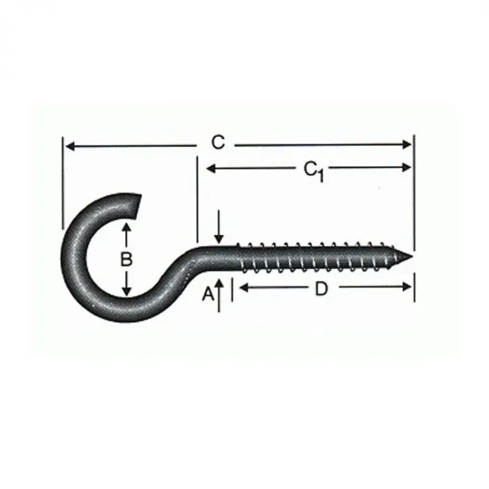Açık Piton, Kanca, Çengel 21x100 - 100 Adet