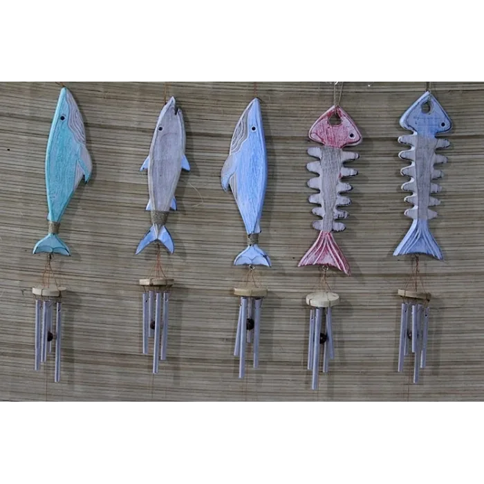 Ahşap Balıklı Metal Çan No:5