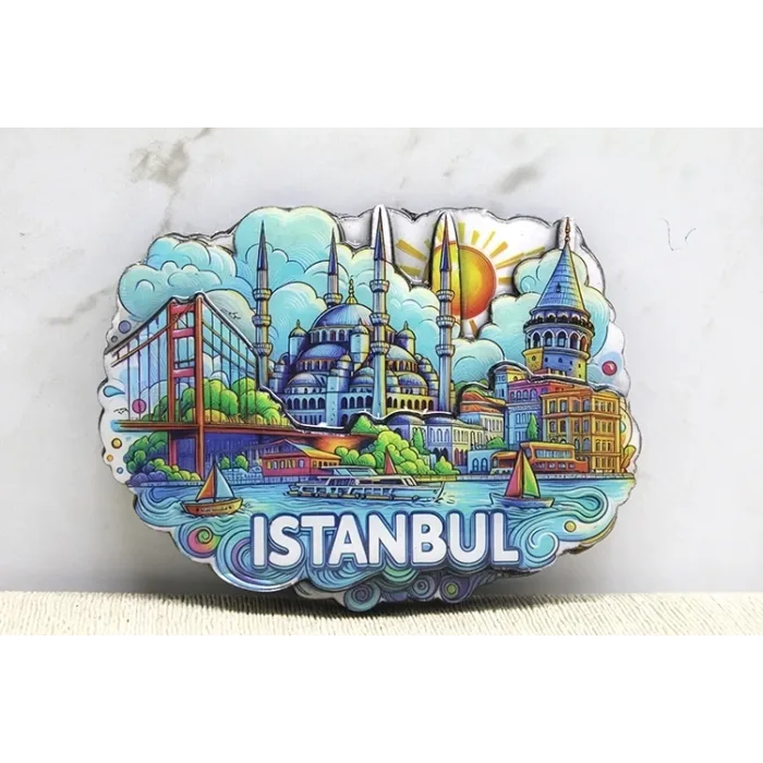 Ahşap İstanbul Temalı Magnet Alk4361