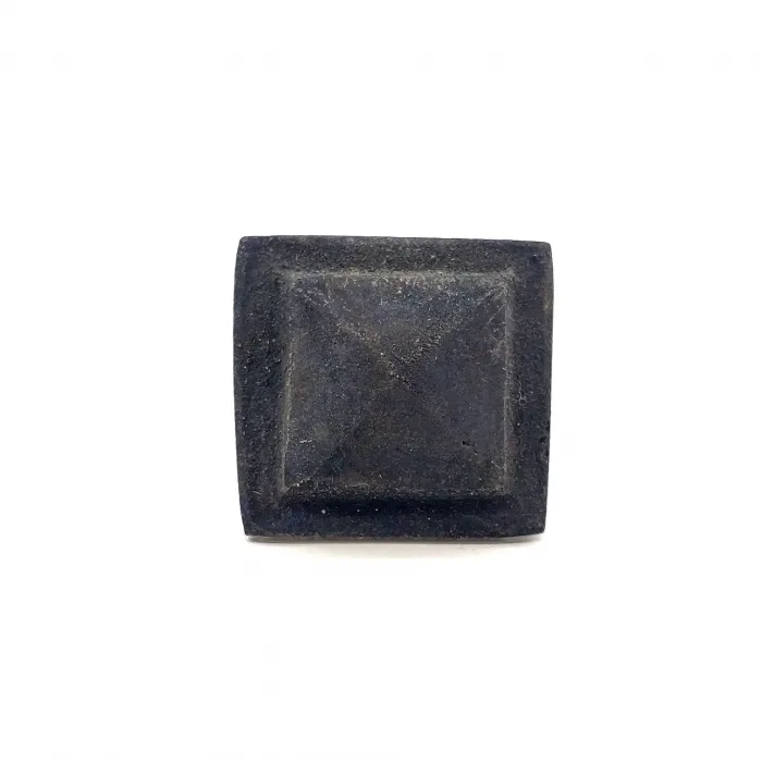 Antika Tarz Dekoratif Pirinç Flanşlı Piramit Kabara - 29 Mm, Oksit