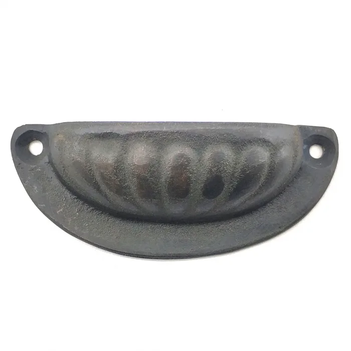 Antika Tarz Dekoratif Pirinç İstiridye Tas Mobilya Kulbu - 37x87 Mm, Oksit