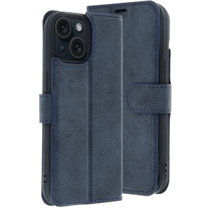 Apple İphone 15 Trend S Plus Kapaklı Kılıf - Lacivert