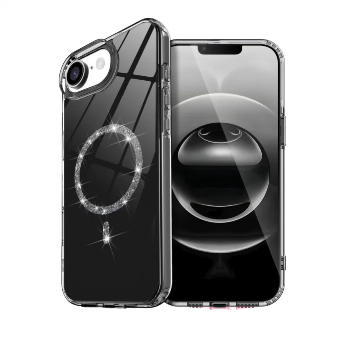 Apple İphone 16e Live Diamond Magsafe Kapak - Siyah
