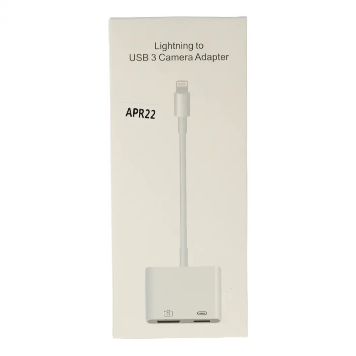 Apr22 Iphone Otg 2in1 - Beyaz